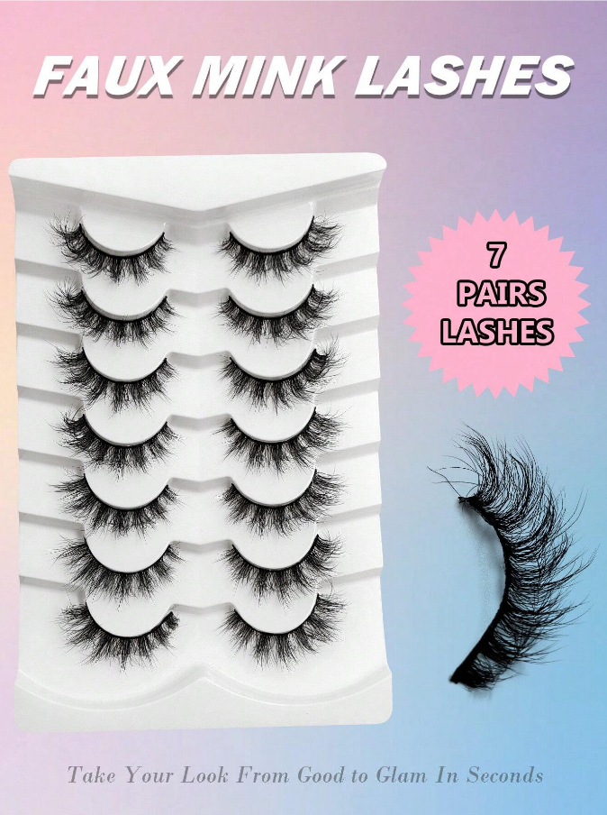 7pairs 11mm Natural Soft False Eyelashes