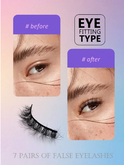 7pairs 11mm Natural Soft False Eyelashes