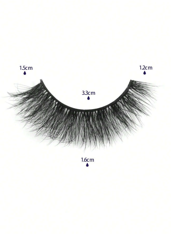 10 Pairs Of Natural Cross False Eyelashes With Box, Handmade Long, Thick And Curly Eyelashes, Natural Artificial Mink Eyelashes