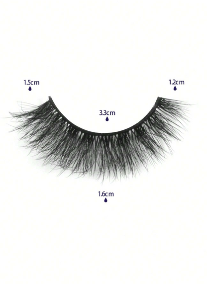 10 Pairs Of Natural Cross False Eyelashes With Box, Handmade Long, Thick And Curly Eyelashes, Natural Artificial Mink Eyelashes